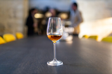 Palo cortado sherry glass tasting event