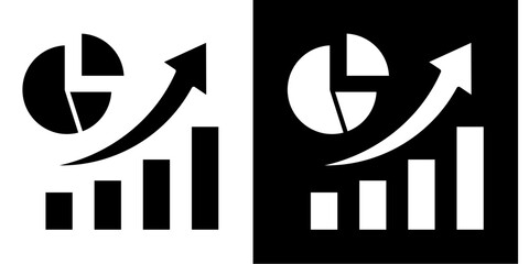 Sales Analytics Report  Icon Set White Style Collection