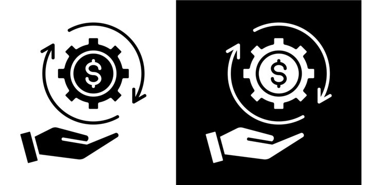 Revenue Optimization Tools  Icon Set White Style Collection