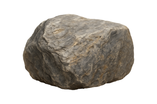 Natural Boulder Isolated on a Transparent Background