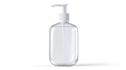 hand sanitizer pump bottle isolated on white background 