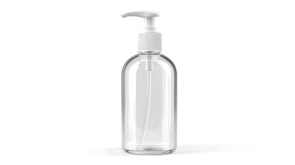 hand sanitizer pump bottle isolated on white background 
