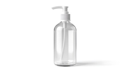 hand sanitizer pump bottle isolated on white background 