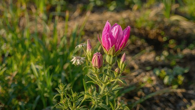 Harmattan season flower, outdoor blooming plant, vibrant natural beauty, seasonal change
