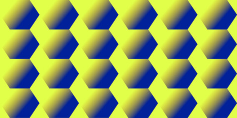 seamless geometric pattern hexagon blue color and green for wallpaper