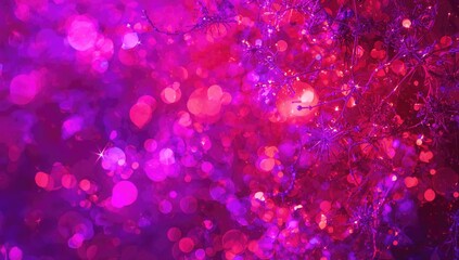 Abstract vibrant bokeh in shades of violet and red, ideal for text overlay or editorial backdrop
