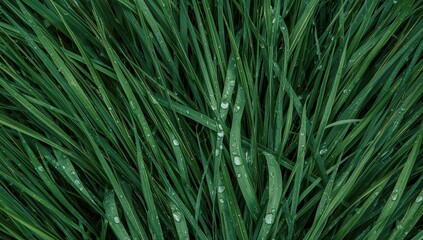 Naklejka premium Close-up of light green grass texture, suitable for a tranquil background, relaxation theme