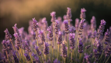 Obraz premium Close-Up View of Lavender Blossoms