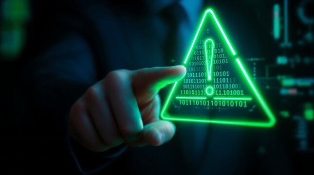 Understanding cyber security threats and vulnerability warning with digital binary code alert system