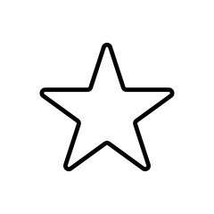 Star outline vector icon, a versatile graphic symbol representing favorite, rating, quality, award, and achievement.