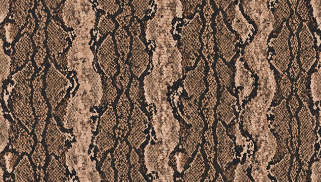 Continuous snake skin design, python scale pattern, reptile texture - Powered by Adobe