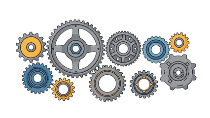 Interlocking Gears Mechanism Symbolizing Progress and Engineering Solutions