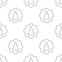 buddhism seamless pattern isolated on transparent background.