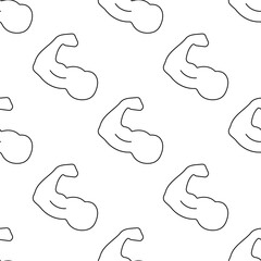 biceps seamless pattern isolated on transparent background.