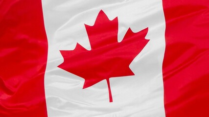 Flag of Canada Flying in the Air, Canada fabric flag background