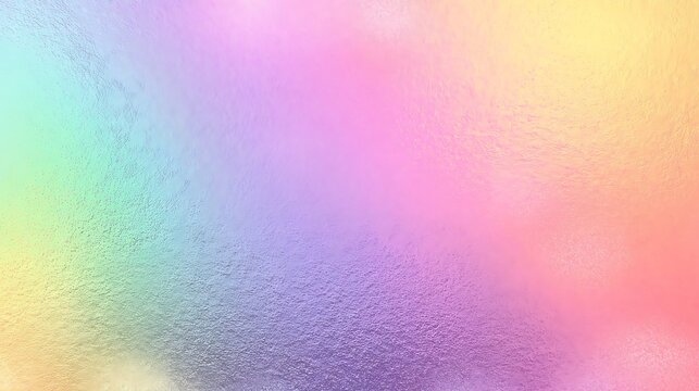 Soft pastel rainbow gradient background with subtle texture and shimmering light effects creating a dreamy and ethereal visual - Powered by Adobe