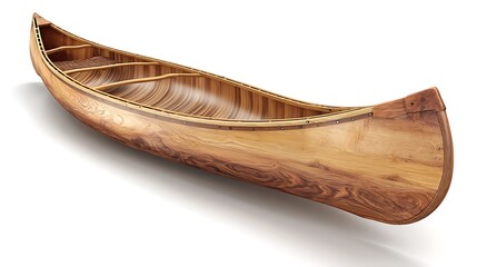 illustration of traditional wooden  boat isolated on white background 