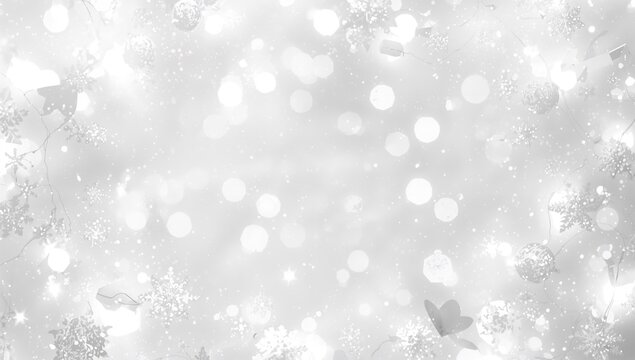 A brilliant white background featuring circles and ovals, suitable for festive card designs, holiday card template