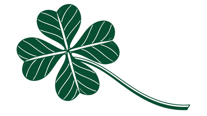 Lucky Clover: A vibrant four-leaf clover, a symbol of good fortune and prosperity, radiates freshness and charm, inviting viewers to embrace the spirit of St.