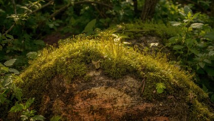 Fototapeta premium Termite mound covered in lush moss