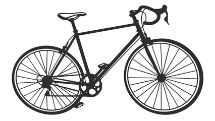 Cycle of Velocity: A sleek racing bicycle silhouette against a neutral backdrop, ready to conquer the open road.