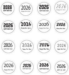 Futuristic Gold Monogram Collage Set