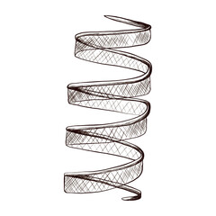 A cat tunnel for playing with cats. Vector image drawn in graphics.