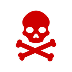 Vector image of game UI icon template asset transparent Skull or Danger button