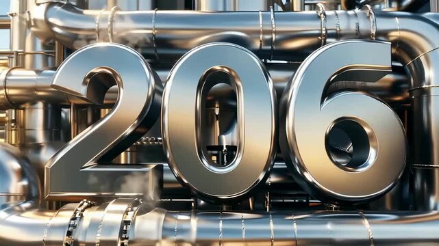 Chrome Numbers 206 Rotating Close Up View