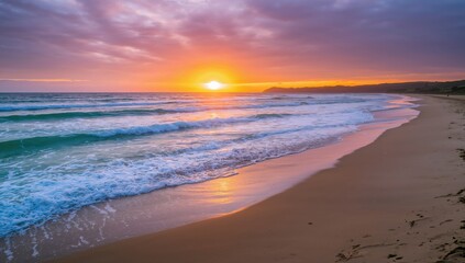 Catherine Hills Beach at Sunrise, tranquil waters and golden light, seasonal change