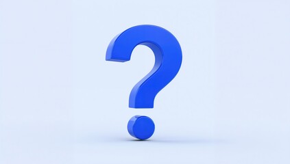 Realistic illustration of a blue question mark, useful as a UI backdrop