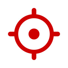 Vector image of game UI icon template asset transparent Target or Aim button