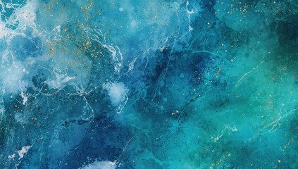 Abstract blue and green background featuring shimmering gold scales, suitable for editorial header background