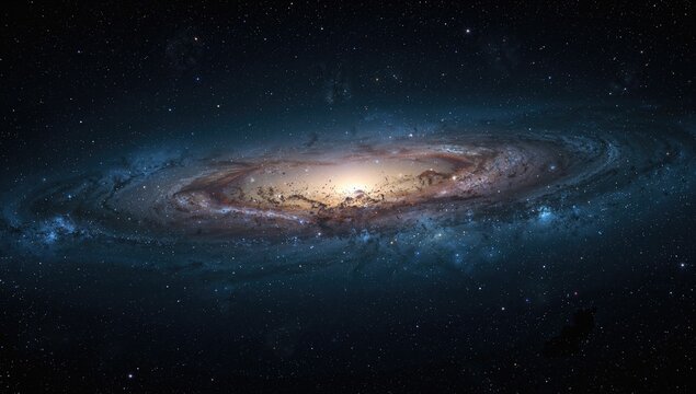 Wide-angle view of the cosmos and cosmic scenery. Stunning sci-fi background featuring infinite outer space. Image elements provided by a space agency