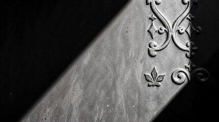 Dramatic Shadows on Decorative Texture Background
