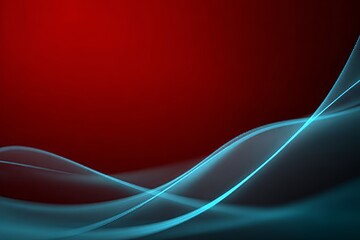 Obraz premium Stunning Stock Image of a Red Background Featuring a Beautiful Cyan Swirl in a Futuristic Style