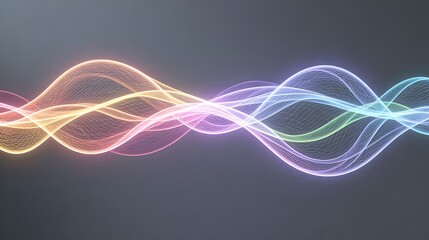 Dynamic Colorful Waves, Abstract Art, Digital Design, Modern Environment, Artistic Viewpoint, Flow Concept