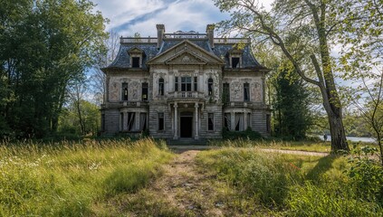 Obraz premium Luxury lakeside estate in the Sverdlovsk region