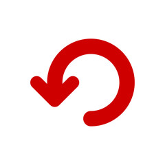 Vector image of game UI icon template asset transparent Undo button