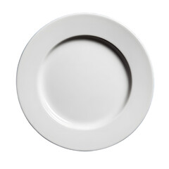 Elegant White Ceramic Plate on Isolated Background