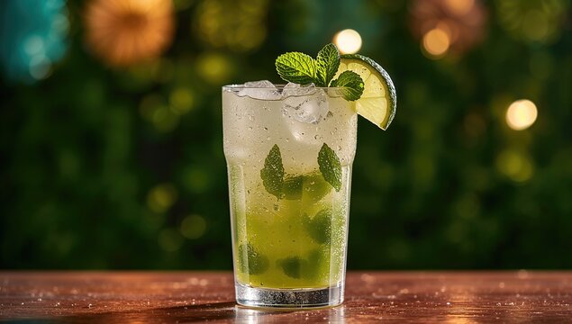 Refreshing mojito cocktail ideal for warm summer occasions, hydration boost