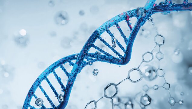Concept of DNA molecule modification, emphasizing potential risks of genetic alteration