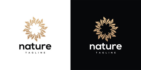 beauty flower ornament icon logos. set of beautiful abstract flower logo icons.	