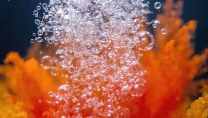 Air stones creating bubbles in a fish tank, promoting oxygen circulation