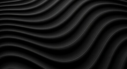 Obraz premium Abstract black sand dunes with rippling waves and textured surface
