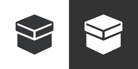 Container icon. Solid glyph series icon