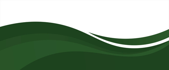 PrintAbstract green banner background. Graphic design banner pattern background template with dynamic curve shapes