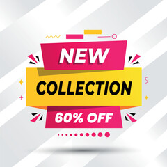 New Collection promotional banner design for new product	
