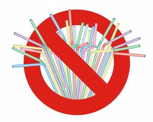 Say no to single use plastic straws, embrace eco friendly choices for a cleaner planet and sustainable future.
