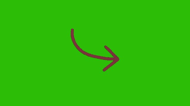Arrow on green background